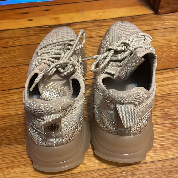 Steve Madden MAXIMA Blush Multi Textile Lace Up Sneakers with rhinestones NEW - Picture 9 of 11